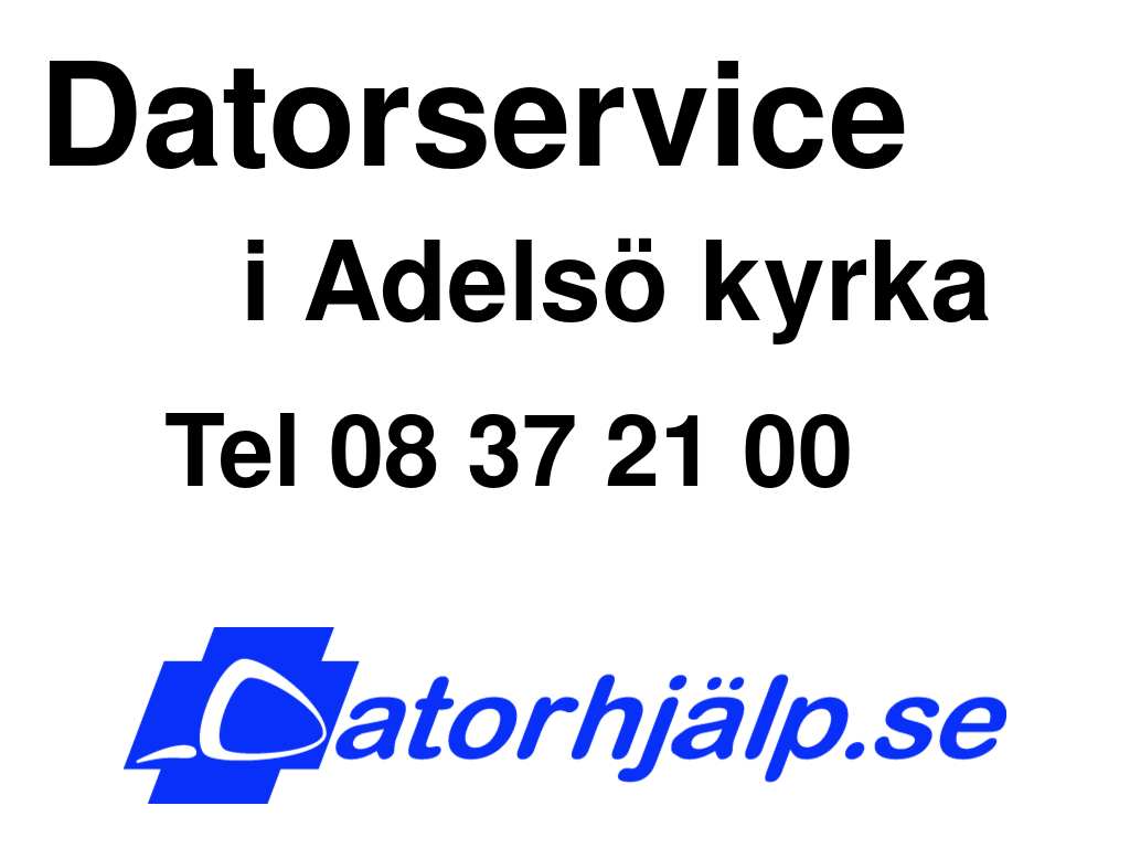 Datorservice i Adelsö kyrka
