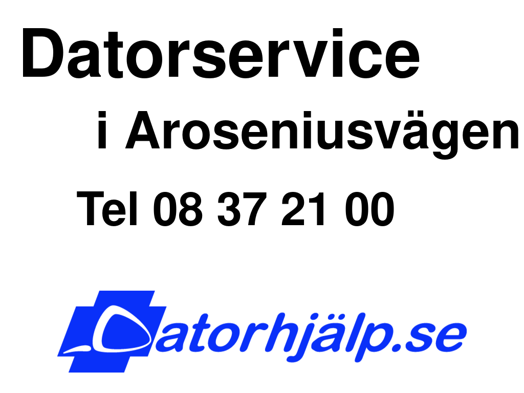 Datorservice i Aroseniusvägen
