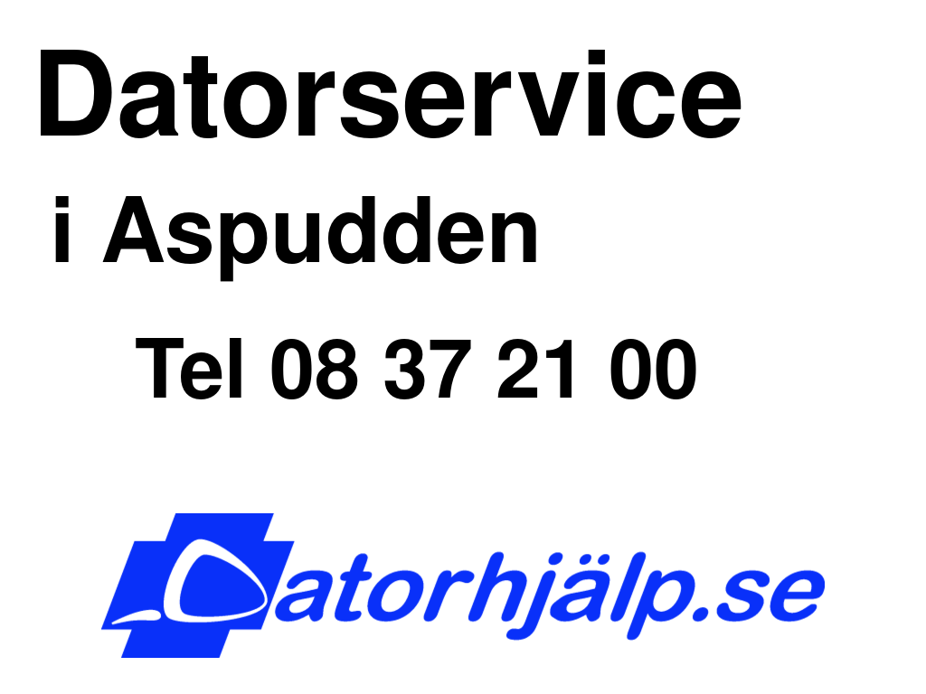 Datorservice i Aspudden
