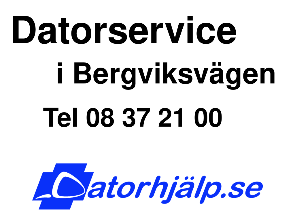 Datorservice i Bergviksvägen
