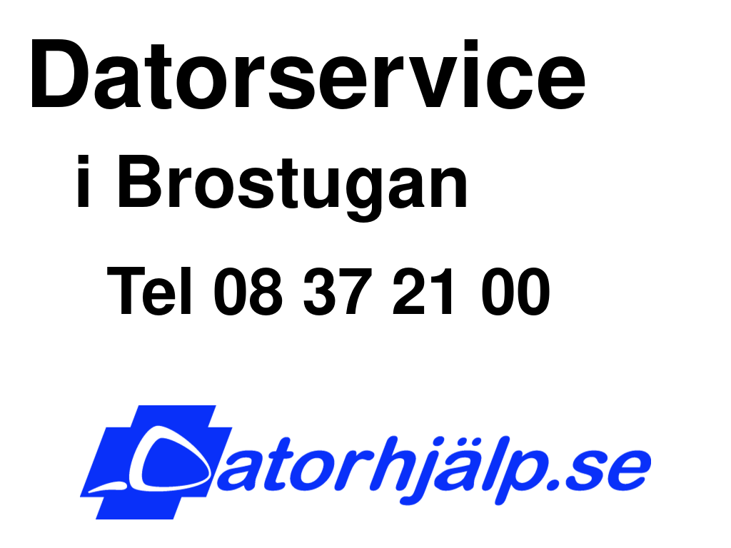 Datorservice i Brostugan
