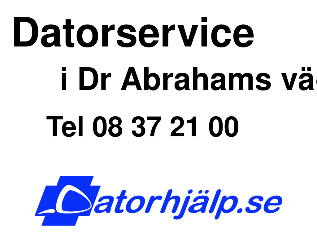 Datorservice i Dr Abrahams väg
