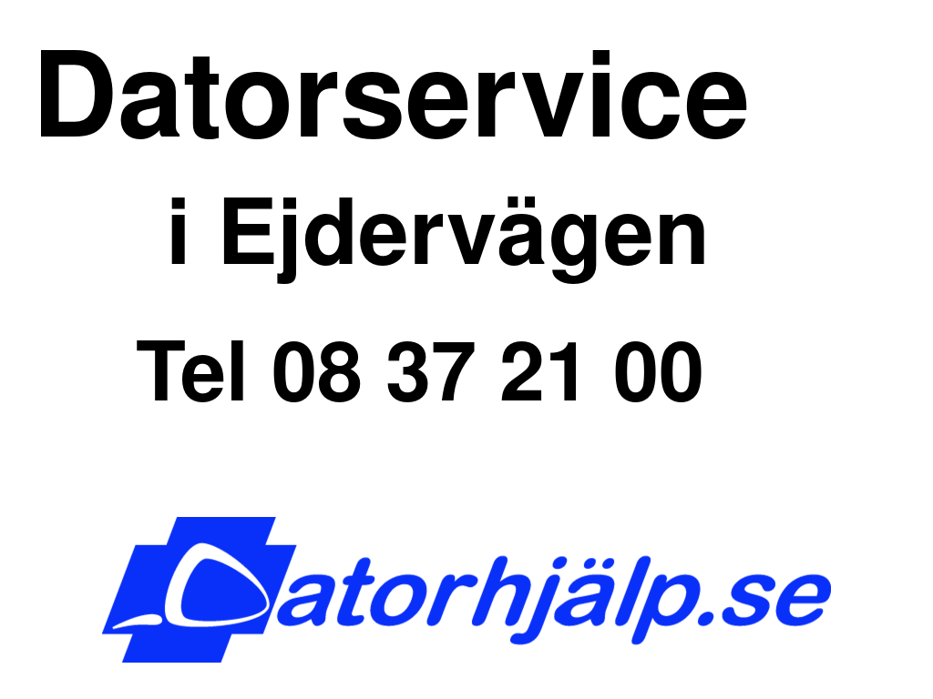 Datorservice i Ejdervägen
