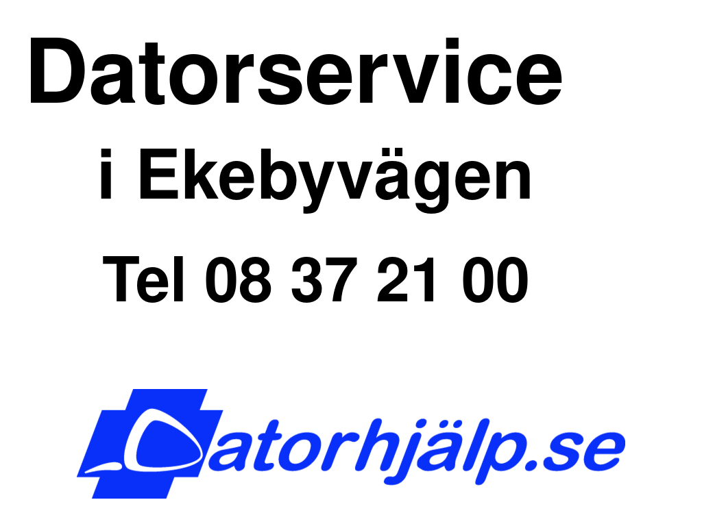 Datorservice i Ekebyvägen
