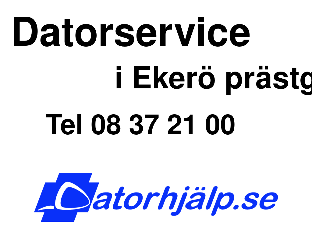 Datorservice i Ekerö prästgård
