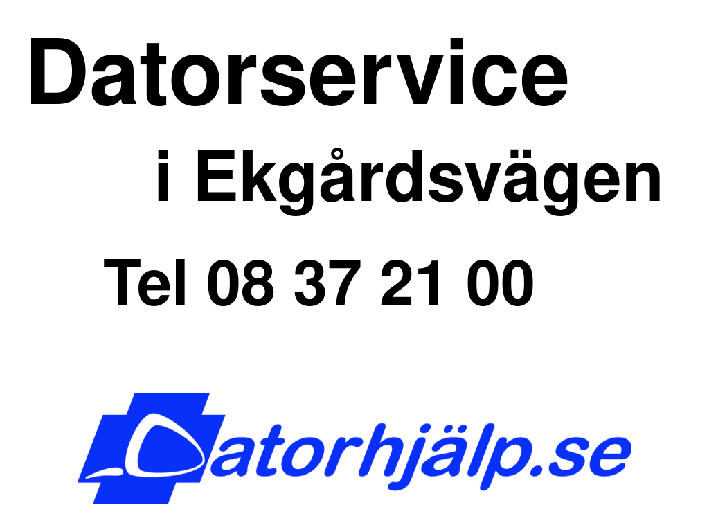 Datorservice i Ekgårdsvägen
