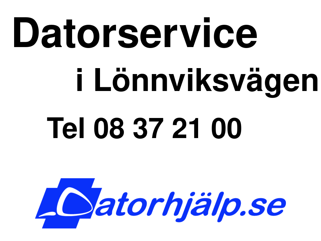 Datorservice i Lönnviksvägen
