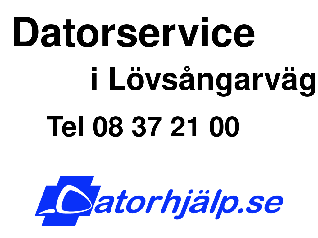 Datorservice i Lövsångarvägen
