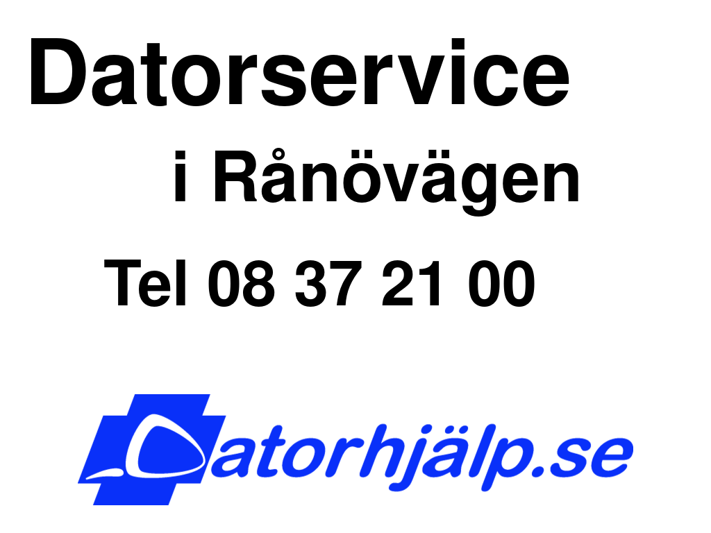 Datorservice i Rånövägen
