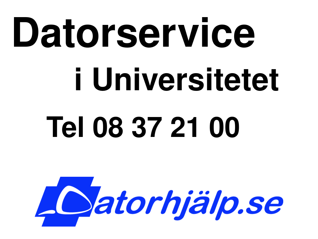 Datorservice i Universitetet
